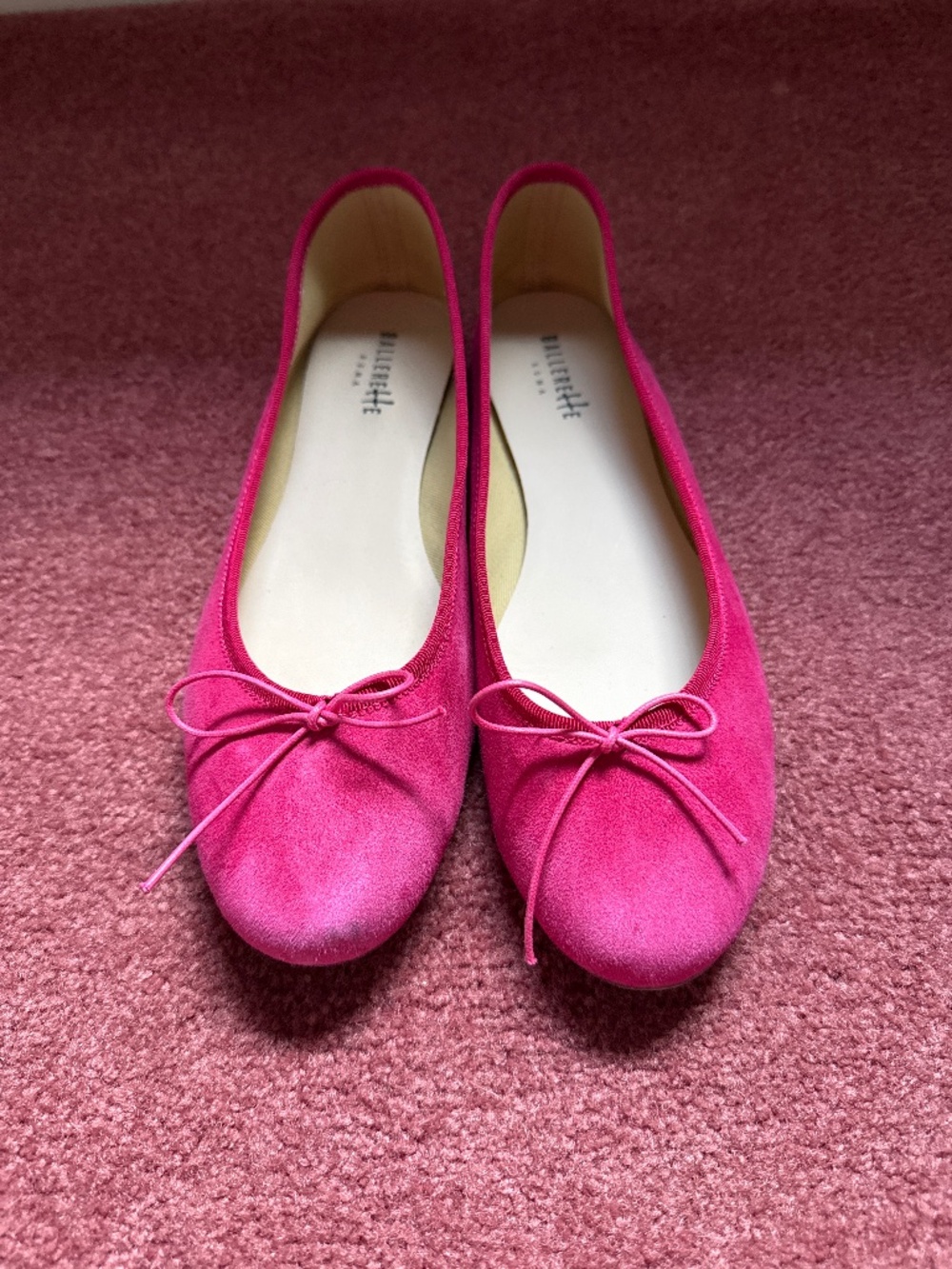 Ballerette Pink Suede Flats